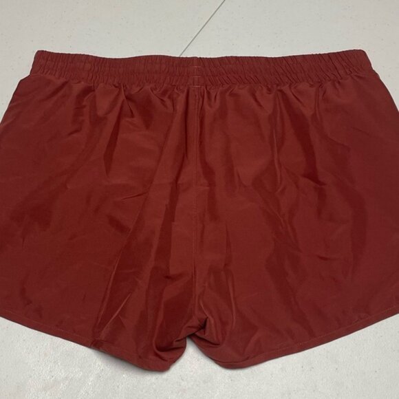 Under Armour Women Large Terra Cotta Burnt Orange Athletic Running Yoga Shorts - Picture 6 of 9